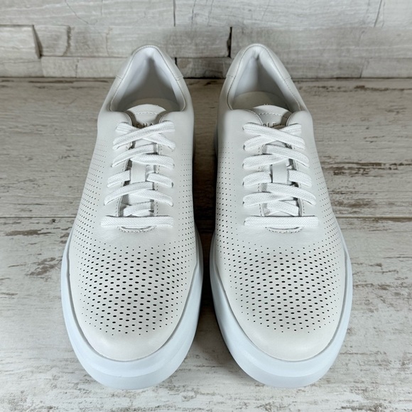Cole Haan Men's 8M GrandPrø Rally Laser Cut Leather Sneakers White NEW - Picture 5 of 12